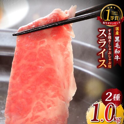 東浦町特産黒毛和牛『下村牛』すきしゃぶ2種食べ比べセット(あかみ、ロース)計1.0kg