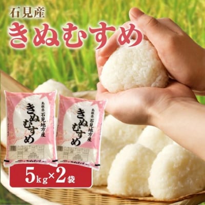【令和7年産】《11月より順次発送》石見産きぬむすめ　10kg(5kg×2袋)