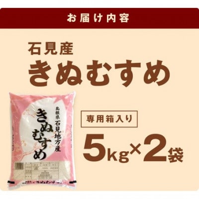 【令和7年産】《11月より順次発送》石見産きぬむすめ　10kg(5kg×2袋)