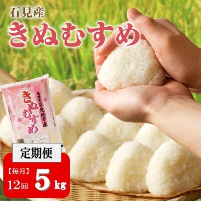 【毎月定期便】石見産 きぬむすめ 5kg全12回