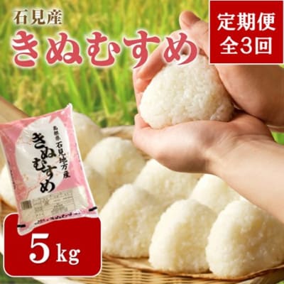 【毎月定期便】石見産きぬむすめ　5kg全3回