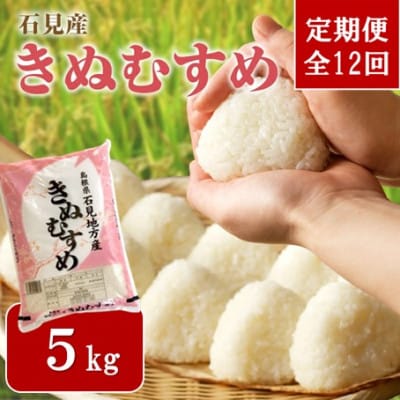 【毎月定期便】石見産きぬむすめ　5kg全12回