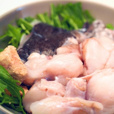 あん肝100g入り　天然アンコウ鍋1.0kg(4人前)セット