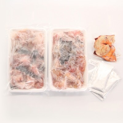 あん肝100g入り　天然アンコウ鍋1.0kg(4人前)セット