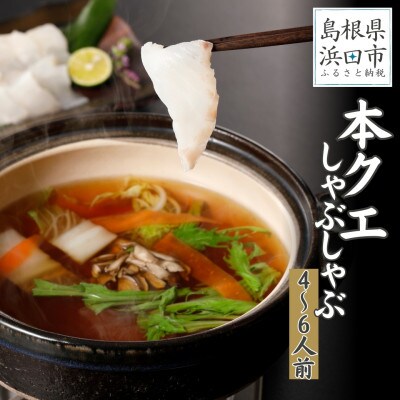 こだわりの出汁つゆで食べる本クエしゃぶしゃぶ4～6人前