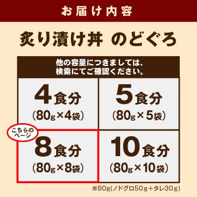 島根県産の新鮮な天然のどぐろを活かした自家製炙り漬け丼の具　8食分(1食ずつの小分け包装)　冷凍配送