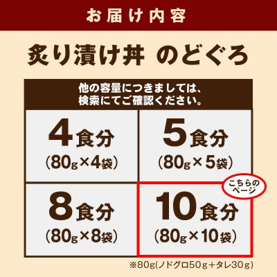 島根県産の新鮮な天然のどぐろを活かした自家製炙り漬け丼の具　10食分(1食ずつ小分け包装)　冷凍配送