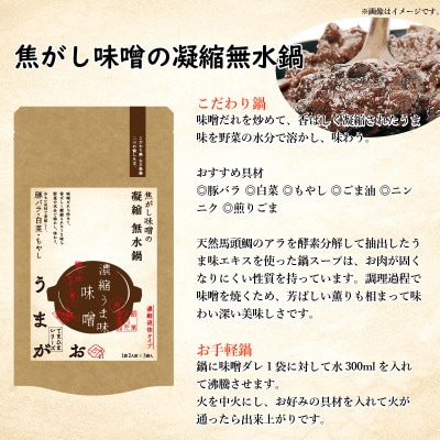 うまがお　こだわり鍋とお手軽鍋の鍋スープ　醤油・味噌　4セット