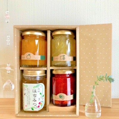 石見の国の季節を楽しむジャム&純粋蜂蜜セット(化粧箱入り)