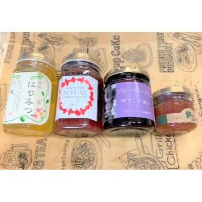 浜田生まれのはちみつ&ジャムの4個セット