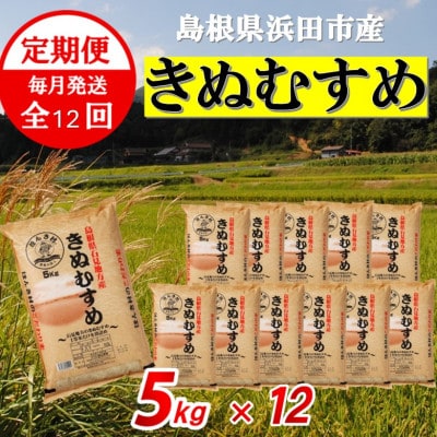 【毎月定期便】きぬむすめ(5kg×12回)合計60kg全12回