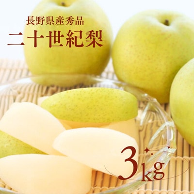 梨 二十世紀(長野県産秀品)3kg【2026年9月上旬～9月下旬頃発送予定】