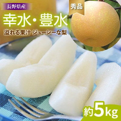 梨 幸水・豊水(長野県産秀品) 約5kg【2026年8月下旬～9月中旬発送予定】