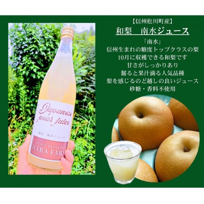 農家のすりおろしりんご・和梨ジュースセット　720ml×2本