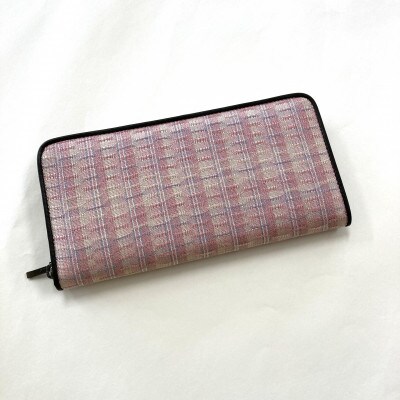 【ウージ染め】花穂染めラウンドファスナー束入れ長財布