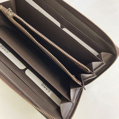 【ウージ染め】花穂染めラウンドファスナー束入れ長財布