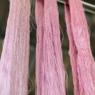 【ウージ染め】花穂染めラウンドファスナー束入れ長財布