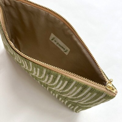 【ウージ染め】麻ポーチ