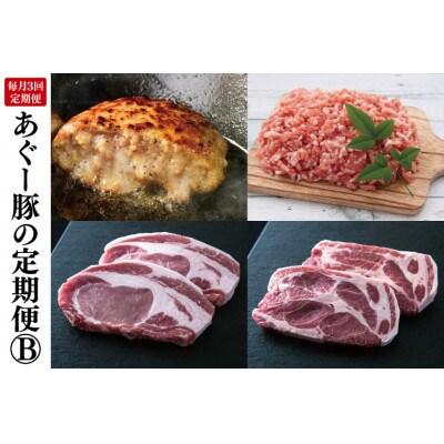 【毎月定期便】あぐー豚の定期便B全3回
