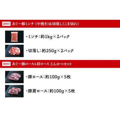 【毎月定期便】あぐー豚の定期便B全3回