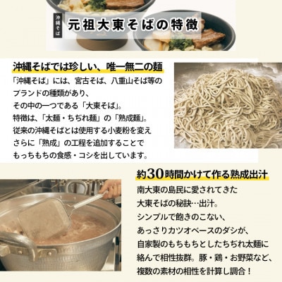 復刻版!元祖大東そばの沖縄そば(三枚肉)4食セット
