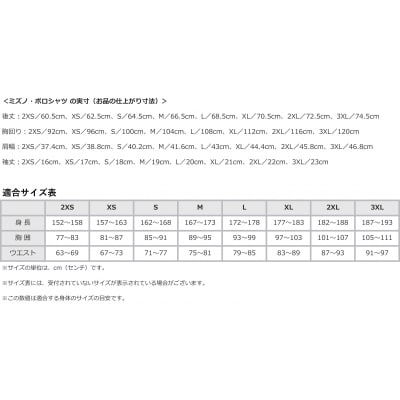 ミズノ・薩摩切子柄ポロシャツ(チャイニーズレッド・XL)　C0-119-04