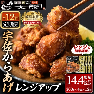 【12回定期便】宇佐からあげ太閤 レンジアップ 300g×4袋×12【201100300】【太閤】