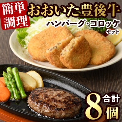 豊後牛ハンバーグ・コロッケ セット(合計820g)【106400100】【まるひで】