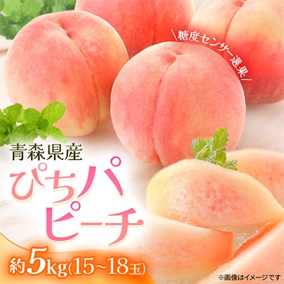 桃 「ぴちパ　ピーチ」約5kg(15～18玉)