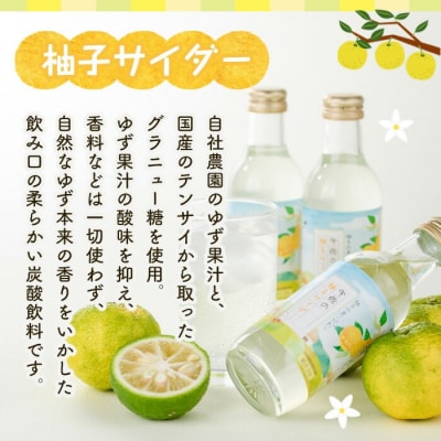宇佐の柚子サイダーセット(200ml×10本)【100600300】【櫛野農園】