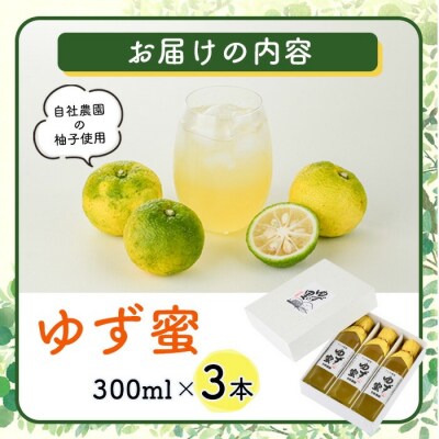 ゆず蜜セット(300ml×3本)【100600100】【櫛野農園】