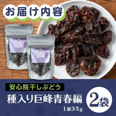 安心院干しぶどう 種入り巨峰青春編35g×2P【100700900】【宮田ファミリーぶどう園】