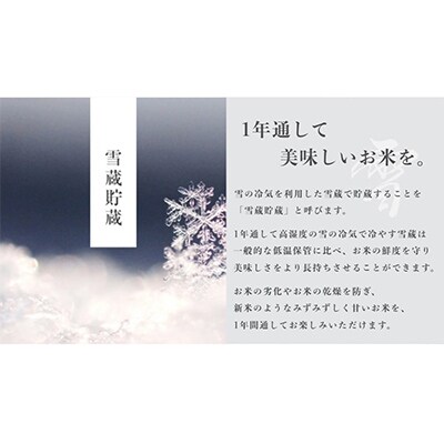 【毎月定期便】《 雪蔵貯蔵 無洗米 》 魚沼産コシヒカリ 「 雪と技 」 2kg (精米)×全6回