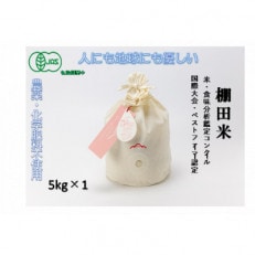 魚沼産コシヒカリ　苗場プリンセス・プレミアム　精米5kg　JAS認証米　転換期間中　(コットン袋)