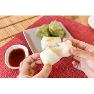 杵つき生きり餅・栽培期間中農薬不使用　4種・計4パックセット(白餅、草餅、豆餅、玄米餅 各1パック)