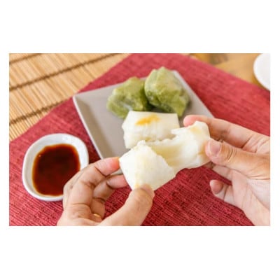 杵つき餅 4パックセット 特別栽培米こがねもち使用 (白餅1・草餅1・豆餅1・玄米餅1)