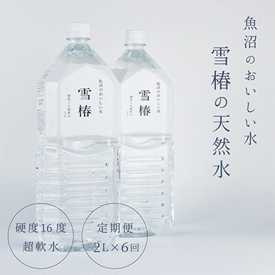 【毎月定期便】雪椿の天然水 2L×6本 硬度16度超軟水 全6回