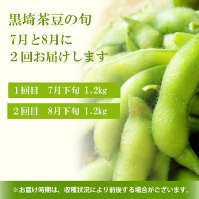 【発送月固定定期便】くろさき茶豆1.2kg  〈GI登録産品〉 新潟県民が愛してやまない枝豆!全2回