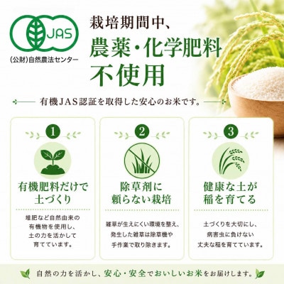 【発送月固定定期便】有機栽培米 新潟産コシヒカリ5kg(精米) 有機JAS認証全3回