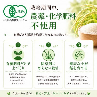 【発送月固定定期便】有機栽培米 新潟産コシヒカリ5kg(精米) 有機JAS認証全6回