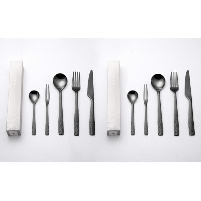 YUEN(PVD BLACK)10pcsペアディナーセット