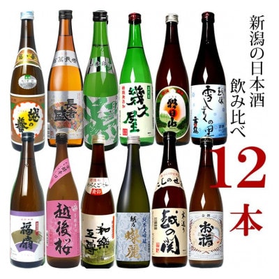 純米大吟醸入り!12種類も楽しめる!新潟地酒セット720ml×12本