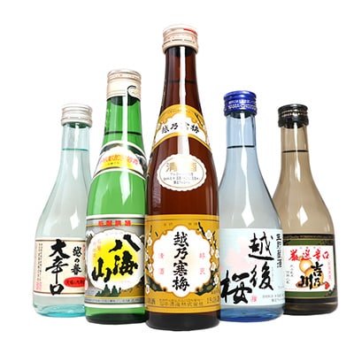新潟人気酒!越乃寒梅と八海山入り!ミニボトル飲み比べセット300ml×5本