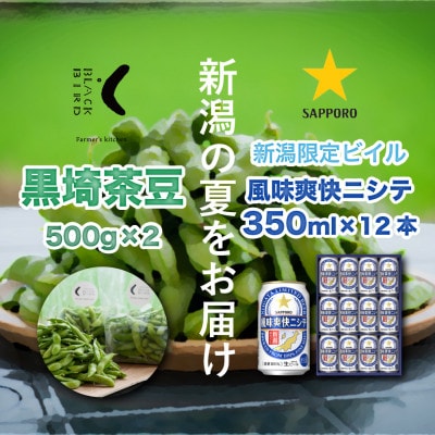 【新潟の夏をお届け!】旬の「黒埼茶豆」と新潟限定ビイル「風味爽快ニシテ」セット