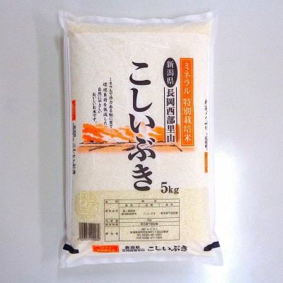 【毎月定期便】新潟県産こしいぶき(特別栽培米)5kg全6回