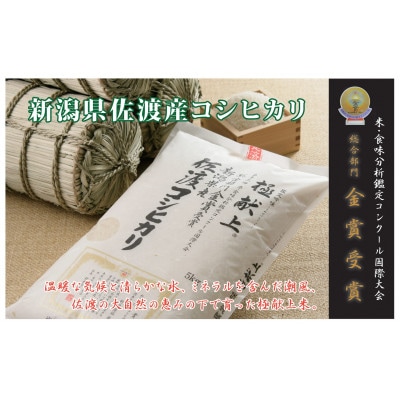 【令和7年産新米先行予約】食味鑑定コンクール金賞　新潟県佐渡産コシヒカリ　30kg(5kg×6袋)