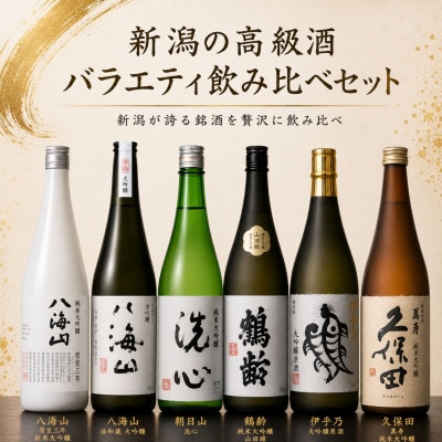 新潟の高級酒バラエティ飲み比べセット(720ml×6本)