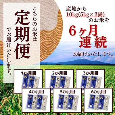 【毎月定期便】堆肥で育てた・新潟県産コシヒカリ10kg×6か月連続お届け全6回