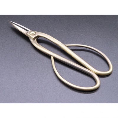 足長盆栽鋏 ブロンズ/Bronze long handled bonsai scissors