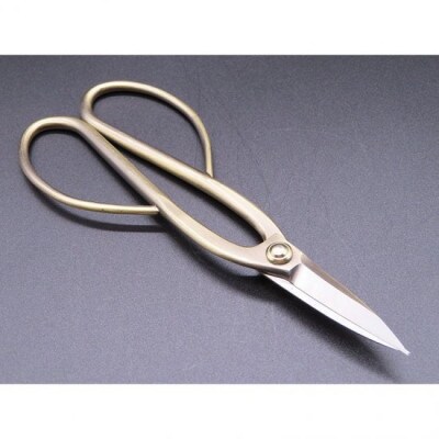 足長盆栽鋏 ブロンズ/Bronze long handled bonsai scissors